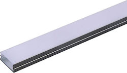 V-TAC External LED Strip Aluminum Profile with Opal Cover 200x2.3x1cm