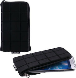 Volte-Tel Cube Zipper Sock & Pouch up to 4.5" Black