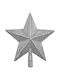 Spitze Stern Silber mit Glitzer