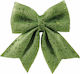 Lianos Christmas Fabric Figure Bow Green Height 20cm 12pcs