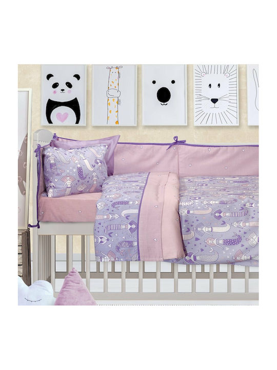 Das Home Fun 6450 Бебешка кувертюра Памук Лилав 120x160см