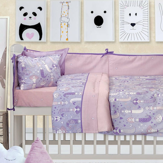 Das Home Fun 6450 Бебешка кувертюра Памук Лилав 120x160см