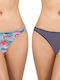 Bamboo Women's String 2Pack Light Blue/Green