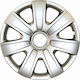 Croatia Cover Car Hubcap Set Volkswagen Polo 6R with VW Emblem 15" 4pcs Silver