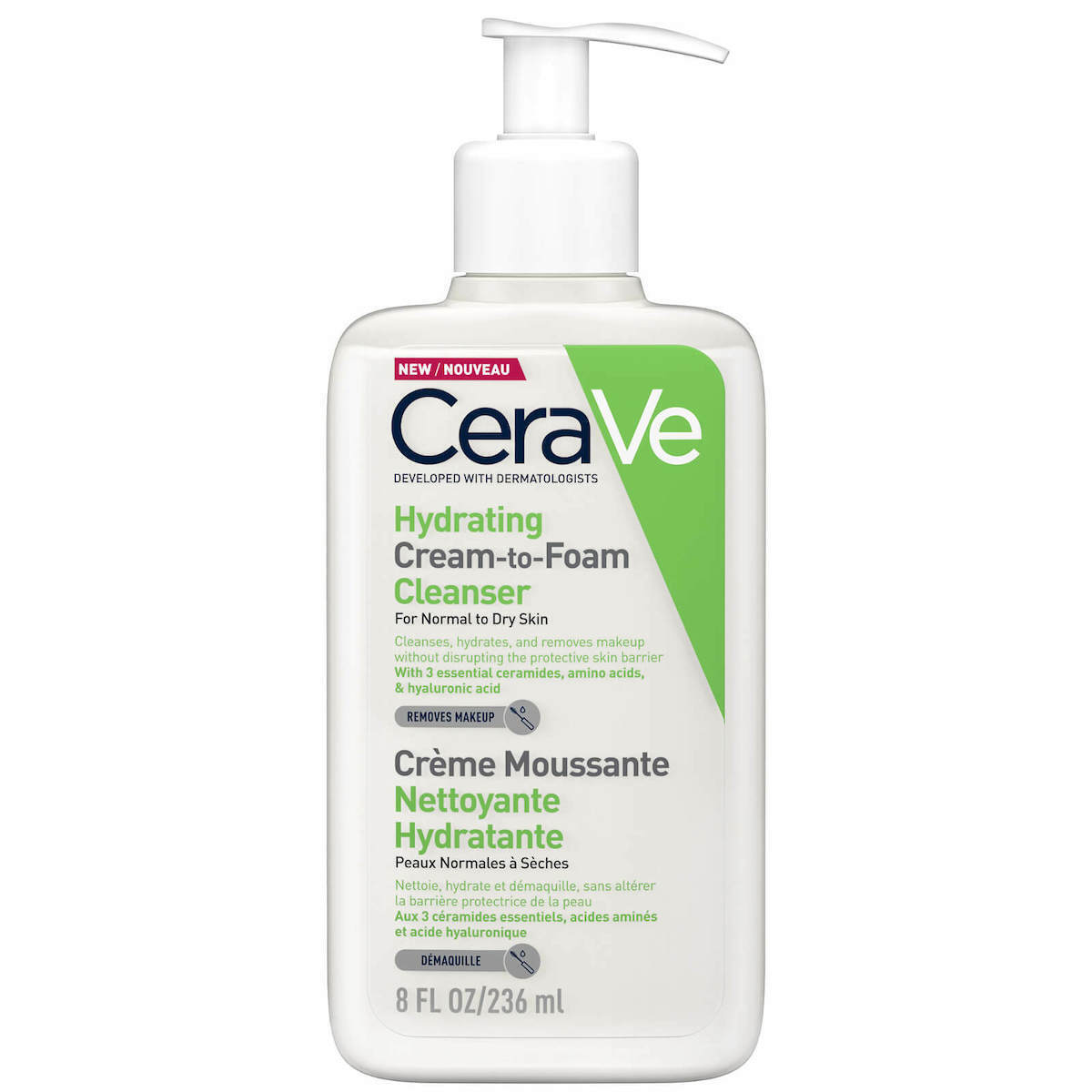 CeraVe Hydrating Cream to Foam Κρέμα Καθαρισμού Προσώπου 236ml
