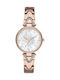 Elle Time & Jewelry Watch with Pink Gold Metal Bracelet ELL21043