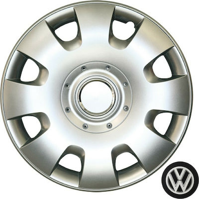 Croatia Cover Car Hubcap Set VW Caddy/Polo/Golf with VW Emblem 14" 4pcs Silver