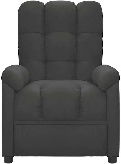 Massage Relax Armchair with Footstool Σκούρο Γκρι 74x99x102cm