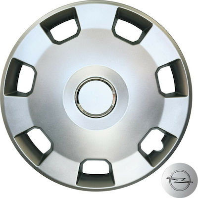 Croatia Cover Car Hubcap Set Opel Corsa C/Meriva with Opel Emblem 14" 4pcs Silver