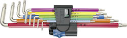 Wera Σετ 9 Κλειδιά Torx σε Σχήμα L 3967/9 TX SXL Multicol. HF Stainless