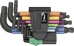 Wera Σετ 9 Κλειδιά Allen σε Σχήμα L 950/9 Hex-Plus Mulitcolour 2
