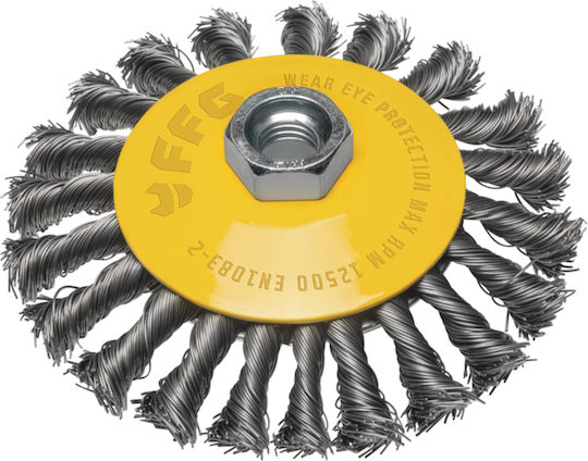 FFG 38691 Wire Brush with Bristles 100mm Braid M14