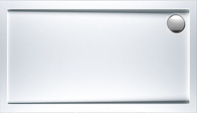 Sirene Extra Flat Ορθογώνια Ακρυλική Ντουζιέρα 140x90cm Λευκή