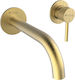 Armando Vicario Industrial Built-In Mixer & Spout Set for Bathroom Sink with 1 Exit Gold