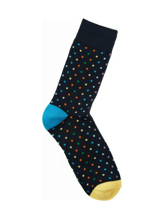 Funky Buddha Men's Patterned Socks Navy