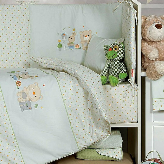 Nef-Nef Homeware Cute Buddies Бебешка кувертюра Памук Многоцветен 90x140см