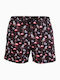 John Frank Flipango Men's Swimwear Shorts Black with Patterns