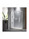 Devon Flow Corner Entry Καμπίνα Ντουζιέρας με Συρόμενη Πόρτα 100x80x195cm Clean Glass White Matt
