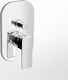 Eurorama Quadra Built-in Faucet Mixer for Shower 2 Exits Chrome