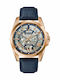 Bulova Sutton Ανδρικό Ρολόι 43mm Αυτόματο με Μπλε Δερμάτινο Λουράκι