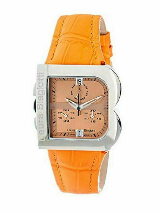 Laura Biagiotti Women's Watch with Orange Leath...