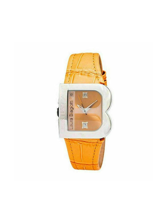 Laura Biagiotti Watch with Orange Leather Strap LB0001L-NA