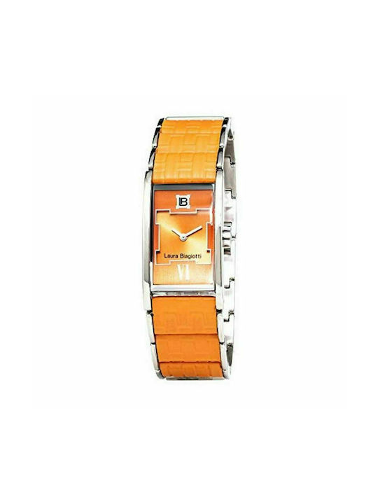Laura Biagiotti Uhr mit Orange Metallarmband LB0041L-04