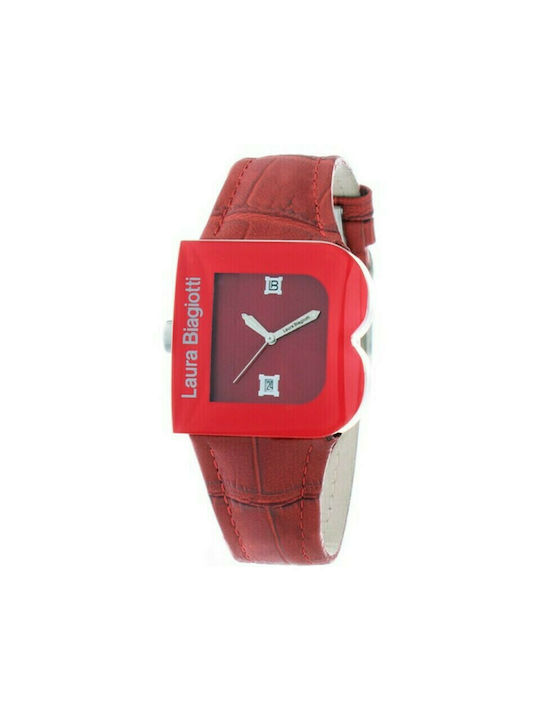 Laura Biagiotti Watch with Burgundy Leather Strap LB0037L-03