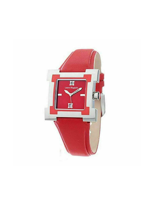 Laura Biagiotti Uhr mit Rot Lederarmband LB0038L-03