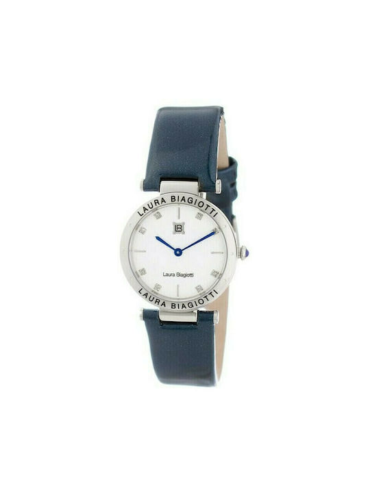 Laura Biagiotti Uhr mit Blau Lederarmband LB0012L-03