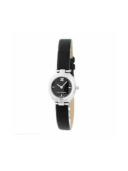 Laura Biagiotti Watch with Black Leather Strap LB0019L-TRI