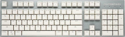 Motospeed GK89 Wireless Gaming Mechanical Keyboard with Outemu Brown switches and Illuminated keys (International English) White