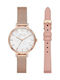 Elle Time & Jewelry Watch with Pink Gold Metal Bracelet ELL27003