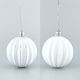 Ornament suspendat Glob Plastic Alb 6buc Set 6buc