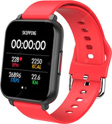 T82 Smartwatch με Παλμογράφο (Κόκκινο)