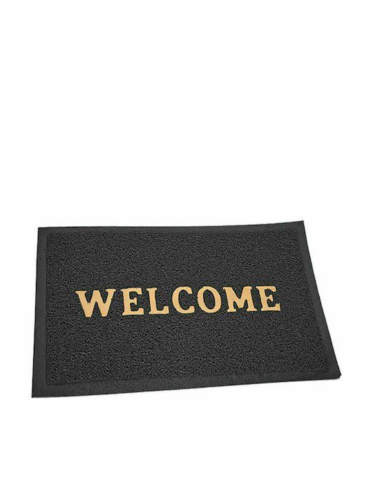 HOMie Entrance Mat Anti-slip Welcome Black 37x57cm