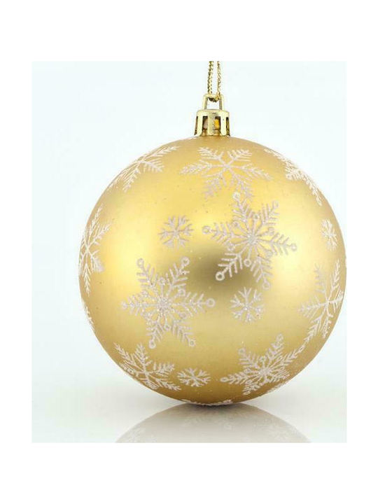 Eurolamp Christmas Plastic Ball Ornament Gold 8x8cm 6pcs