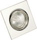 Inlight 43278 Square Metallic Recessed Spot with Socket GU10 Nickel Matte Copper 8x8cm. 1pcs