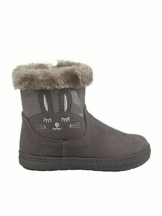 Bunny Suede Kinderstiefeletten mit Reißverschluss Gray