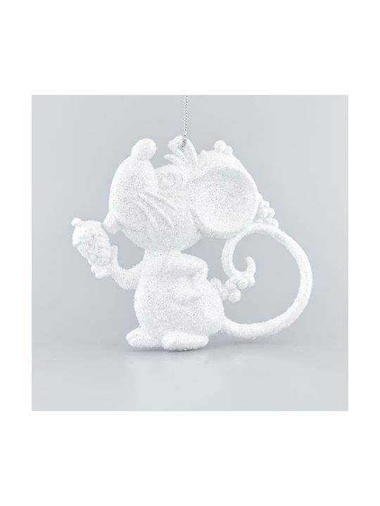 Eurolamp Christmas Plastic Mouse Ornament White