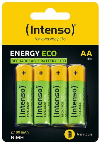 Intenso Energy Eco Wiederaufladbare Batterien AA Ni-MH 2100mAh 1.2V 4Stück