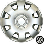 Croatia Cover Car Hubcap Set with VW Emblem 15" 4pcs Silver