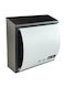 F.F. Group Outdoor Mailbox Metallic Silver - Black 33x16.5x34.5cm