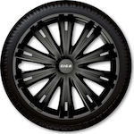 Autoline Auto Radkappen Set Argo Giga 4Stück 14" Schwarz