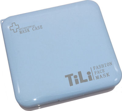 Tili Antibacterial Case for Protection Mask Square Light Blue