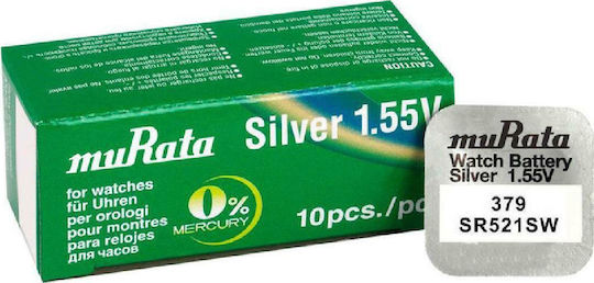 Murata Батерия Сребърен оксид За часовници SR521SW 1.55V 1бр