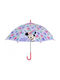 Perletti Kids Curved Handle Umbrella Minnie Purple