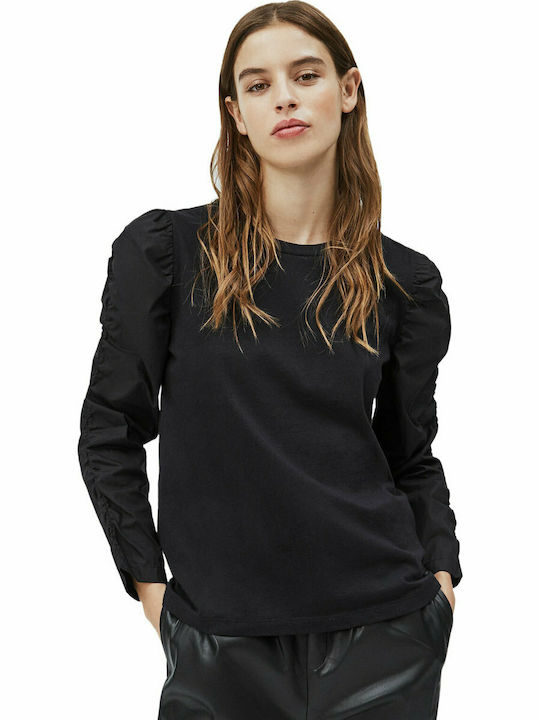 Pepe Jeans Liv Women's Blouse Cotton Long Sleeve Black