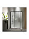 Devon Flow Corner Entry CF90C-400 Cabin for Shower with Sliding Door 90x90x195cm Clean Glass Black Matt