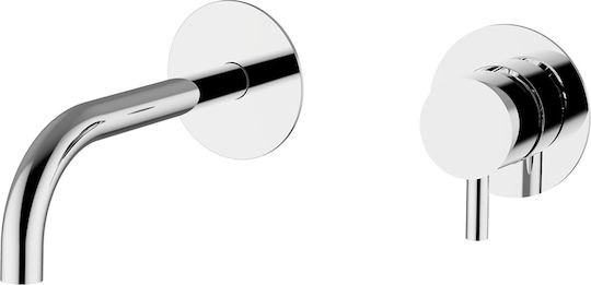 Teorema New Jabil Built-in Mixer & Spout Set for for Bathroom Sink 1 Exit Chrome